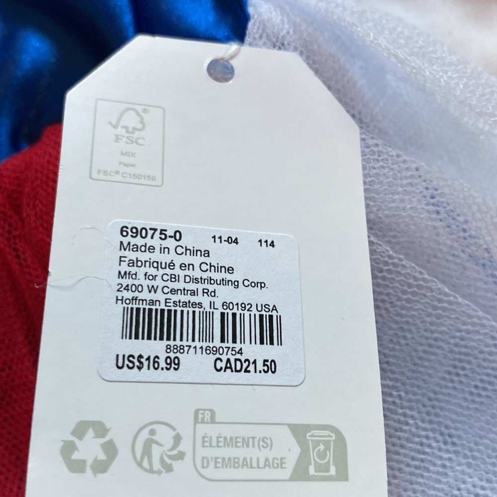 Costume Claire’s tutu patriotic, American Stars and Stripes skirt Halloween kids - Picture 6 of 6